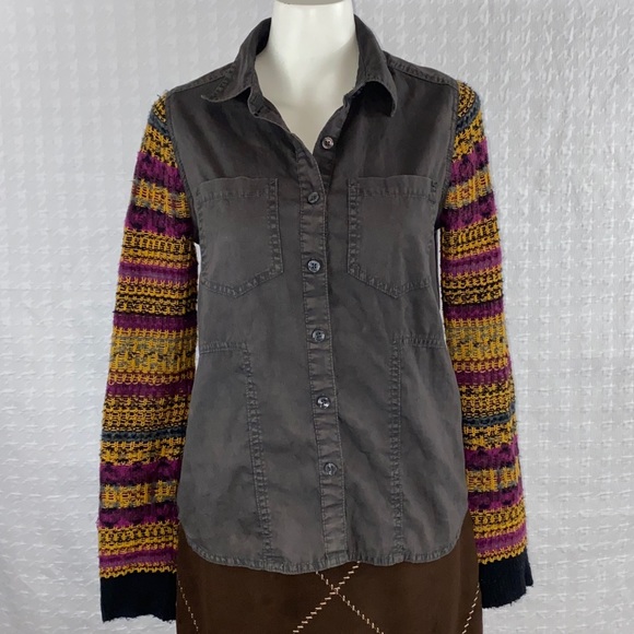 cardigan with button up shirt